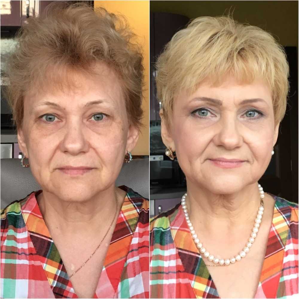 Правильный макияж, омолаживающий лицо после 40, 50 и 60 лет (с фото)