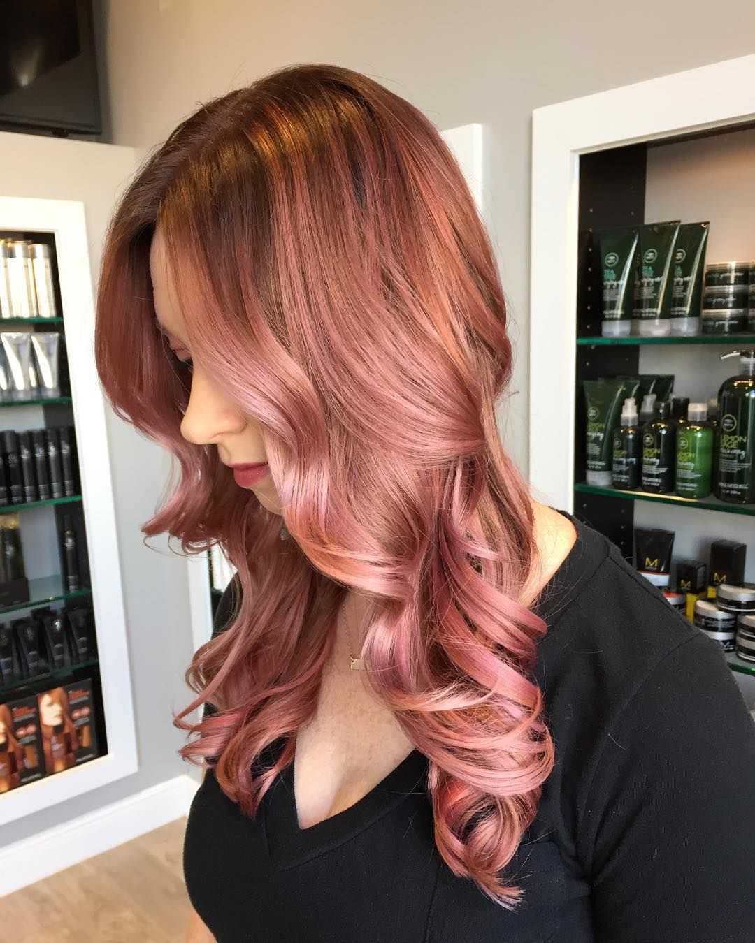 Цвет волос розовое золото краска велла