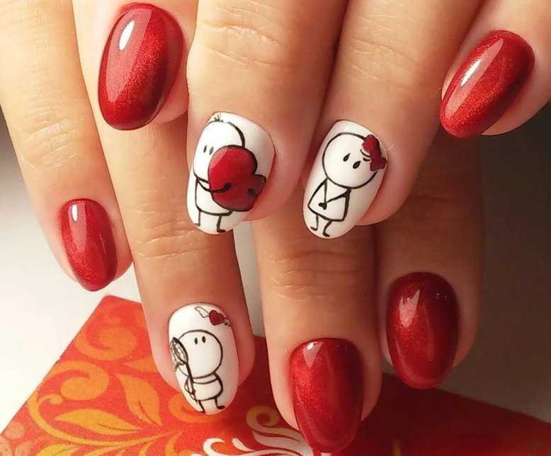 Ногти на день влюбленных 2022: идеи маникюра, рисунки, дизайн ногтей к 14 февраля на день святого валентина, фото