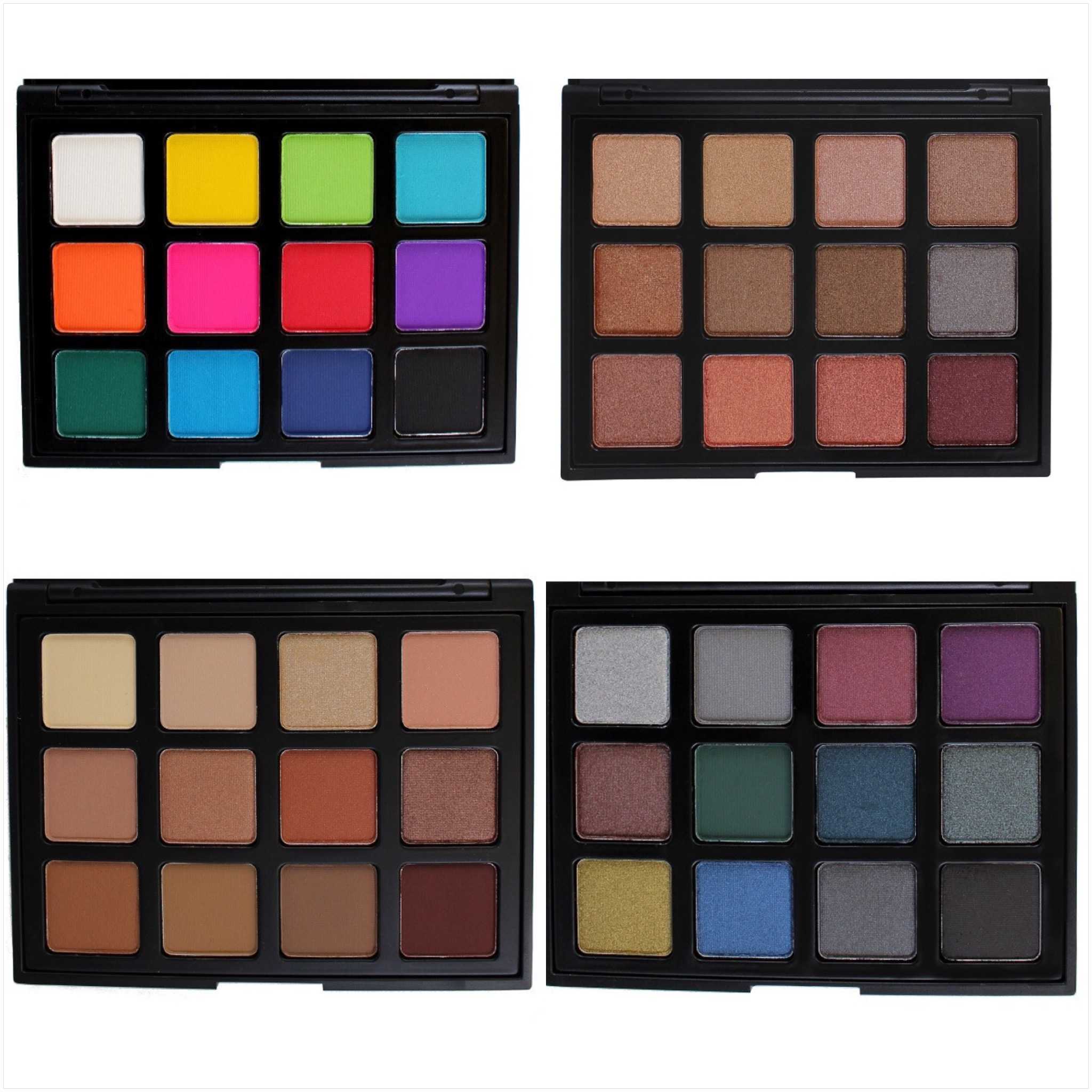 Makeup geek power pigments vs viseart editorial brights palette